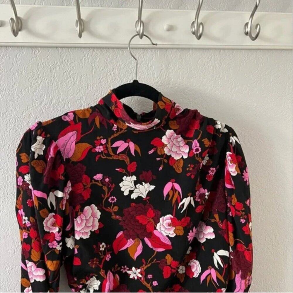 A.L.C. Marcel Draped Floral Mini Dress View 4